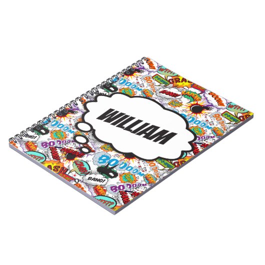 Fun Personalisiert Name Comic Book Notizblock (Linke Seite)