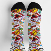 Fun Personalisiert Name Comic Book Socken (Oben)