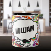 Fun Personalisiert Name Comic Book Zweifarbige Tasse