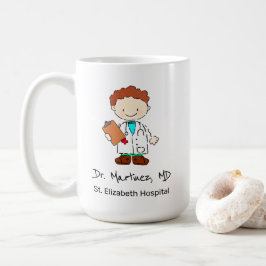 Fun Personalisiert Nurse Doctor Illustration Carto Kaffeetasse