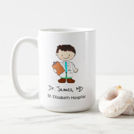 Fun Personalisiert Nurse Doctor Illustration Carto Kaffeetasse