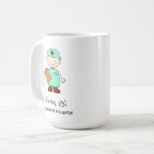 Fun Personalisiert Nurse Doctor Illustration Carto Kaffeetasse (Vorderseite Links)