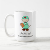 Fun Personalisiert Nurse Doctor Illustration Carto Kaffeetasse (Links)