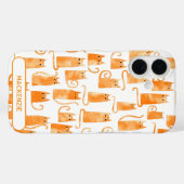 Fun Personalisiert Orange Cat Case-Mate iPhone Hülle (Rückseite (Horizontal))