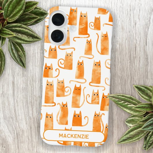 Fun Personalisiert Orange Cat Case-Mate iPhone Hülle