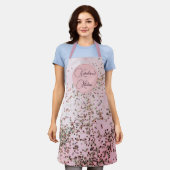 Fun Personalisiert Pink Confetti Schürze (Getragen)