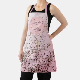Fun Personalisiert Pink Confetti Schürze