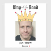 Fun Personalisiert Road King Crown Foto Aufkleber (Blatt)