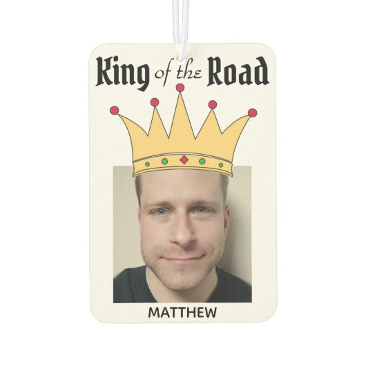 Fun Personalisiert Road King Crown Foto Autolufterfrischer (Rückseite)