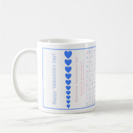 Fun Personalisiert Valentine's Word Puzzle Pink Bl Kaffeetasse