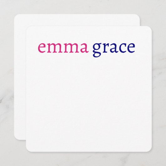 Fun Personalisierte Monogrammierte Stationery Einladung (Vorne/Hinten)