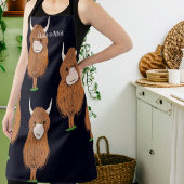 Fun Personalisierte schottische Highland Cow Schürze