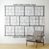 Fun Personalisierte SUDOKU-Hintergrund Wandteppich (Beispiel (Horizontal))