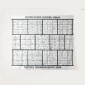 Fun Personalisierte SUDOKU-Hintergrund Wandteppich (Vorderseite (Horizontal))