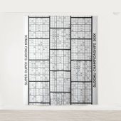 Fun Personalisierte SUDOKU-Hintergrund Wandteppich (Vorderseite)
