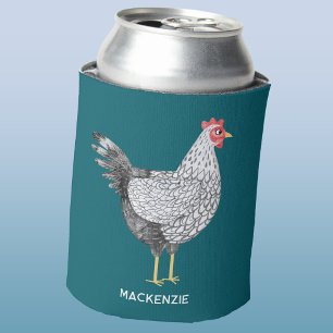 Fun Personalisierte Wasserfarbe Wyandotte Hühnchen Dosenkühler