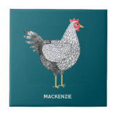 Fun Personalisierte Wasserfarbe Wyandotte Hühnchen Fliese (Vorderseite)