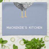 Fun Personalisierte Wasserfarbe Wyandotte Hühnchen Geschirrtuch (Gefaltet)