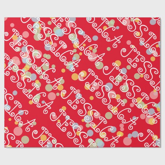 Fun personalisierter Name Packpapier für Kinder (Flach)