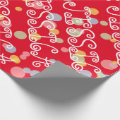 Fun personalisierter Name Packpapier für Kinder (Ecke)