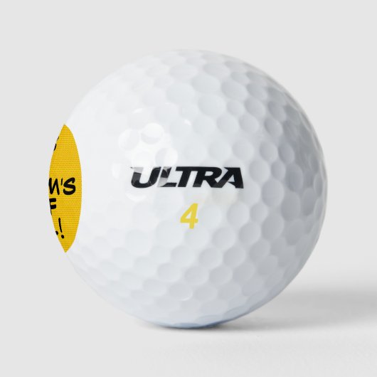 Fun Personalisiertes Comic Book Message Name Golfball (Logo)