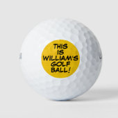 Fun Personalisiertes Comic Book Message Name Golfball (Vorderseite)