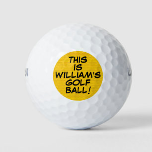 Fun Personalisiertes Comic Book Message Name Golfball