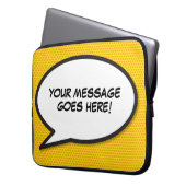 Fun Personalisiertes Comic Buchen Sprechblase Laptopschutzhülle (Vorderseite Links)