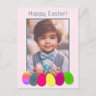 Fun Personalisiertes Foto gefärbte Eier Happy Oast Postkarte