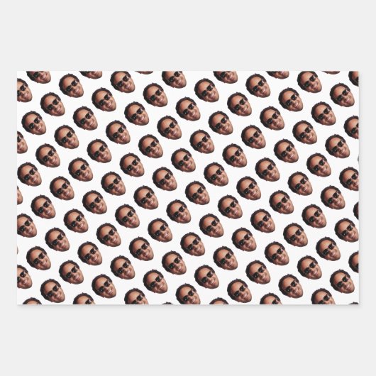 Fun Personalized Face Photo Geschenkpapier Set (Vorderseite 2)