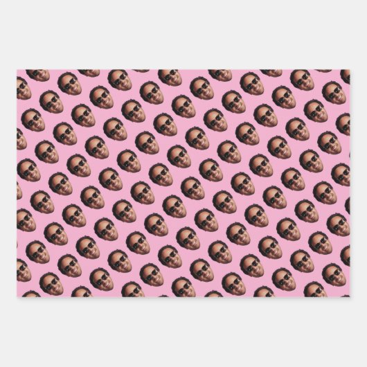 Fun Personalized Face Photo Geschenkpapier Set (Vorderseite 3)