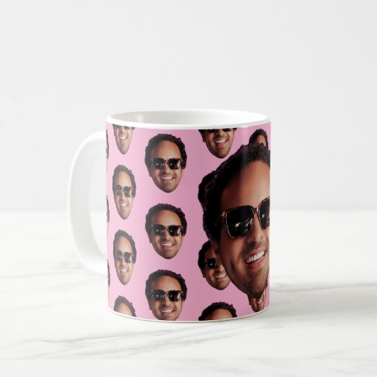 Fun Personalized Face Photo Kaffeetasse (Vorderseite Links)
