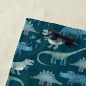 Fun Personalized Name Dinosaur Pattern Strandtuch (Beispiel)