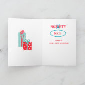 Fun Personalized Santa List Christmas Card Karte (Innenseite)