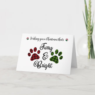 Fun Pet Paws Dog Katze Weihnachtsfeiertag Gruß Karte