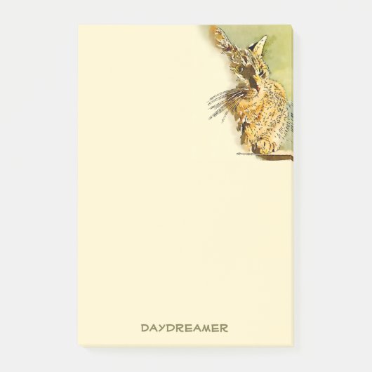 Fun Pet Sitter Kitty Personalisierte Wasserfarbe Post-it Klebezettel (Vorderseite)