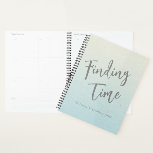 Fun Pewter Gray Script Typography Personalized Planer (Anzeige)