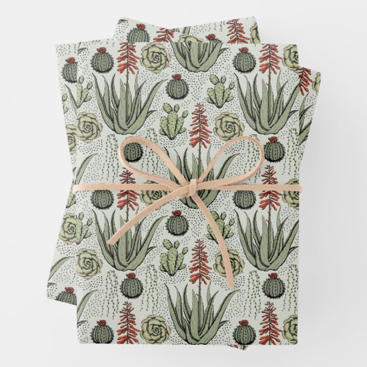 Fun Pflanze Lover Aloe Vera Pflanze Succulents Cac Geschenkpapier Set (Beispiel)