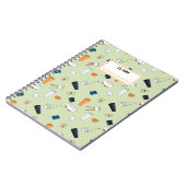 Fun Pflanze Pop Muster Personalisierter Name Notizblock (Linke Seite)