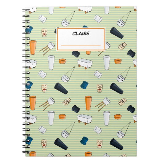 Fun Pflanze Pop Muster Personalisierter Name Notizblock (Vorderseite)
