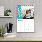 Fun Photo Template Striped Personalized Kalender