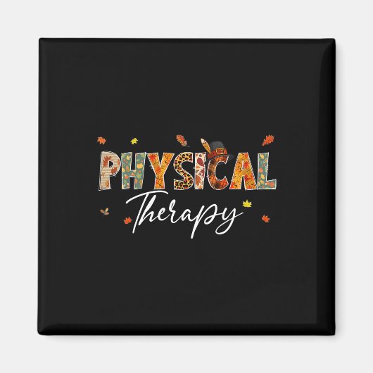 Fun Physical Therapy Pumpkin Autumn Tree Fall Leav Magnet (Vorne)
