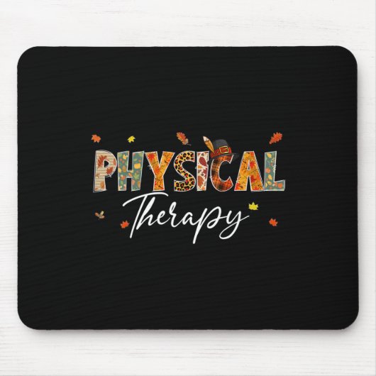 Fun Physical Therapy Pumpkin Autumn Tree Fall Leav Mousepad (Vorne)