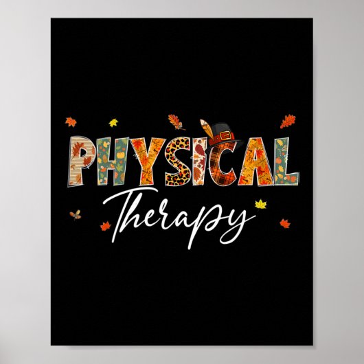Fun Physical Therapy Pumpkin Autumn Tree Fall Leav Poster (Vorne)