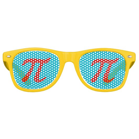 Fun Pi Nerdy Geeky Party Cool Shades Sonnenbrille (Vorderseite)