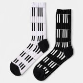 Fun Piano Keys und umgekehrte Tasten Socken (Linkes Detail)