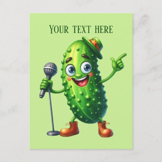 Fun Pickle Liebhaber fügen Text Postkarte (Vorderseite)