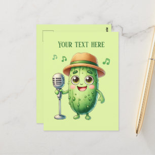 Fun Pickle Liebhaber fügen Text Postkarte