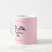 Fun Pickleball Gal Paddles Individuelle Name Monog Kaffeetasse (Vorderseite Links)