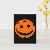 Fun Pickleball Halloween Pumpkin Back Print Karte (Gelbe Blume)